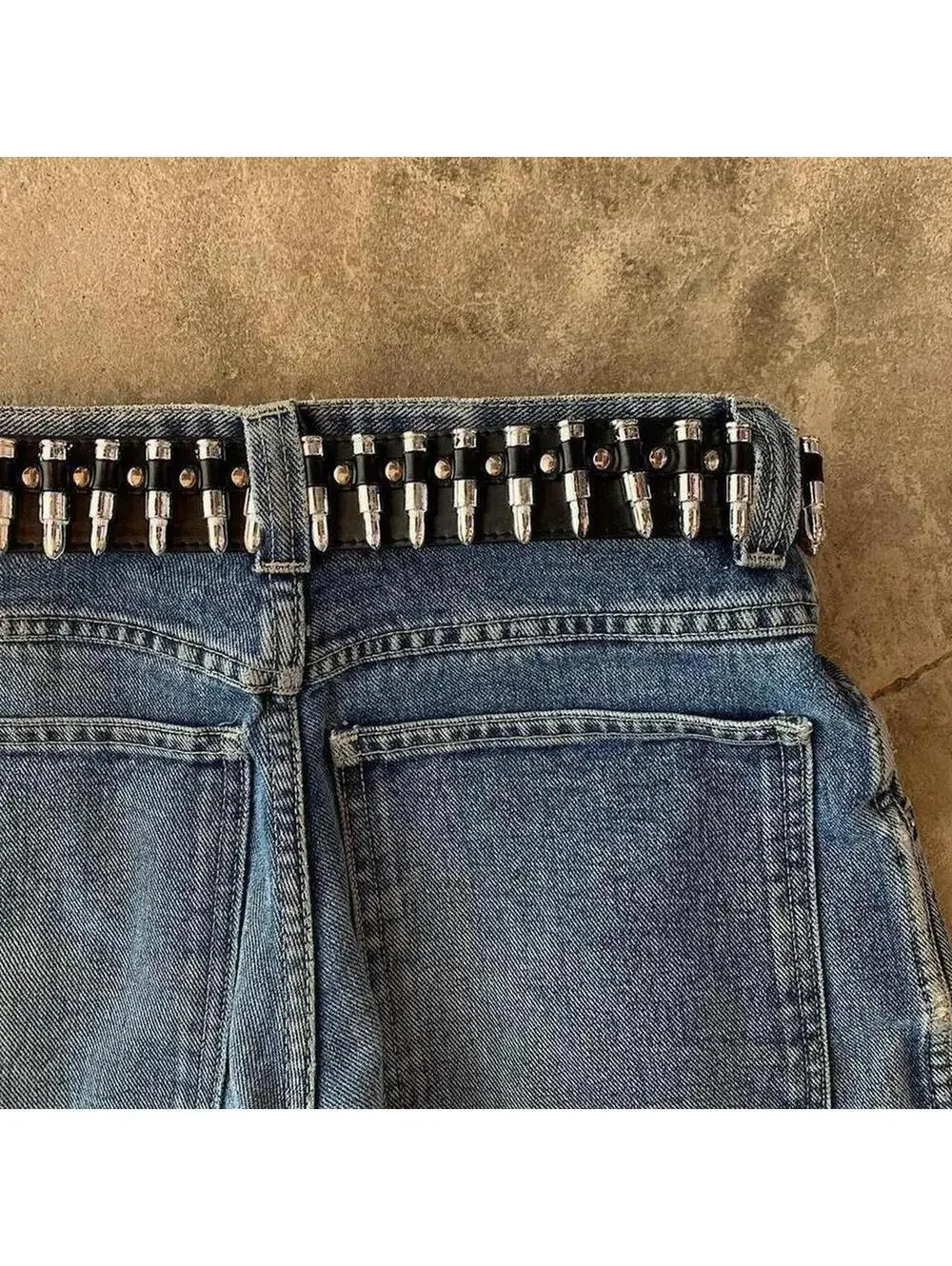 Cyber Y2K 2000s Bullet belt studded vintage y2k style. Cool grunge/punk look